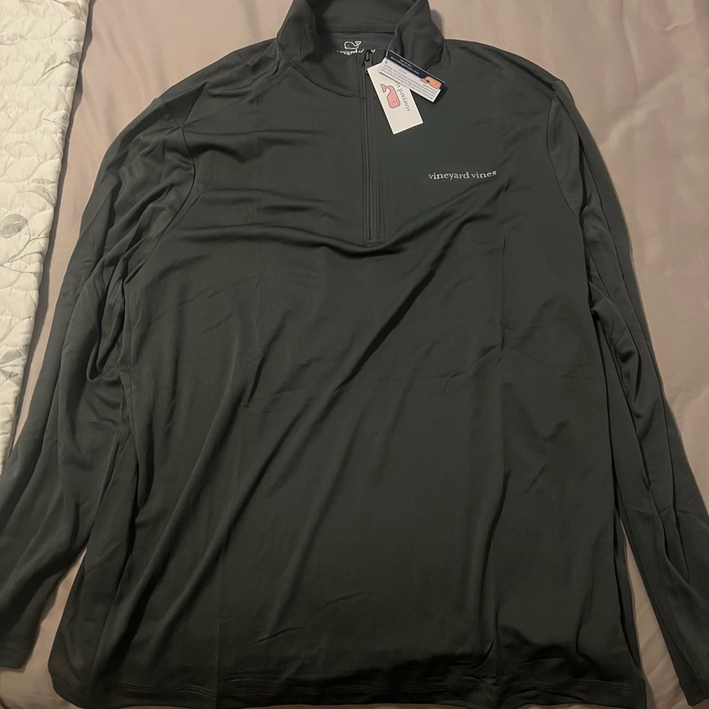 Vineyard Vines Men's Dark Gray Quarter-Zip Jacket